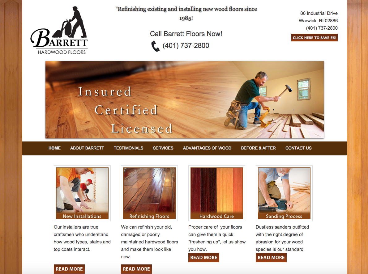 Barrett Hardwood Floors Website Domainworks
