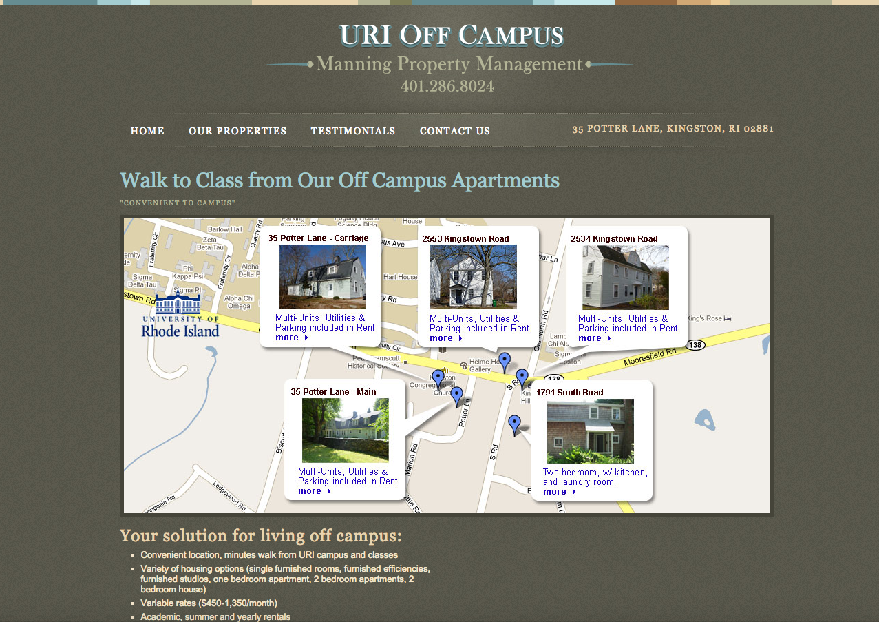 URI Off Campus Housing Website Domainworks 