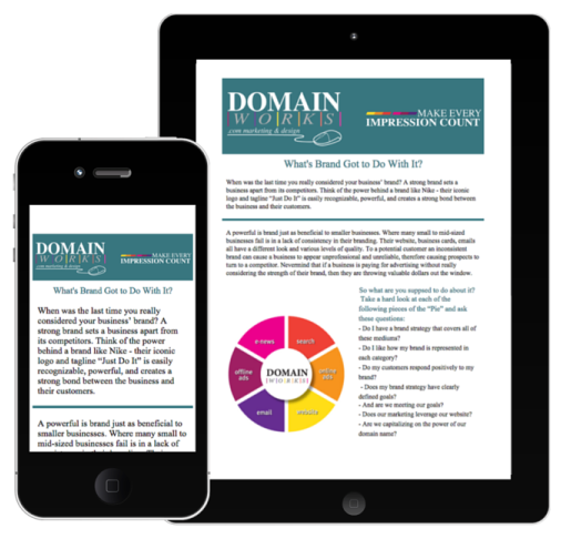 Email Newsletter Mobile Domainworks